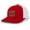Red/White, variant on Georgia The State of Champions Baseball Football National Sports Champs Mens Leather Patch Trucker Hat, Black/Black