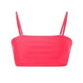 thumbnail image 7 of Women Removable Shoulder Strap Tube Tops for WomenSwimwear Tops Strapless Bikini Tube Top with Sleeves Top Bandeau Swim Top Long Tube Tops for Women Plus Size Tube Top Swimsuit Blouse, 7 of 7