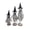 A003- Clear (Plaid Bow), variant on Outdoor Halloween Decorations Yard Cute Halloween Ghost Decor Plaid Bow Figurines for Porch Lawn Party Home 3 Pack