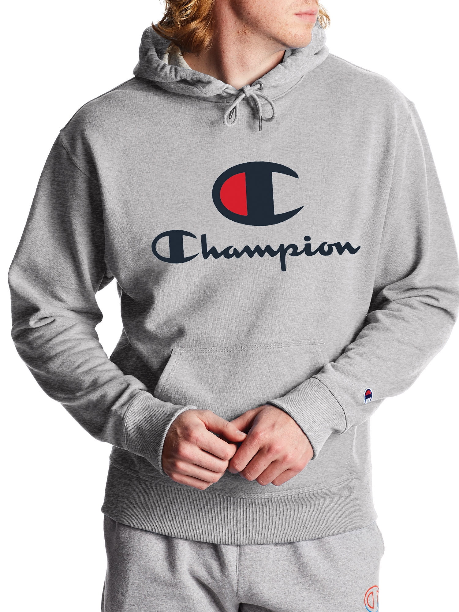 champion mens long sleeve hoodie