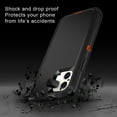 thumbnail image 5 of Petocase for iPhone 11 Case,Shockproof Rugged Full Body Protection [No Screen Protector] Heavy Duty Dust/Drop Proof 3-Layer Durable Cover Case,Black/Orange, 5 of 8