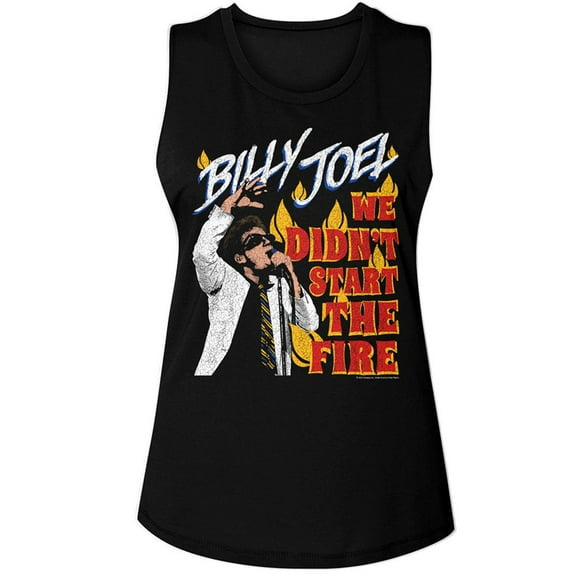 Billy Joel Didn’t Start The Fire Black Women's Muscle Tank Top