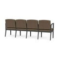 thumbnail image 3 of Amherst Steel Reception Waiting 4 Seat Tandem Seating / Charcoal Steel / Brown, 3 of 3