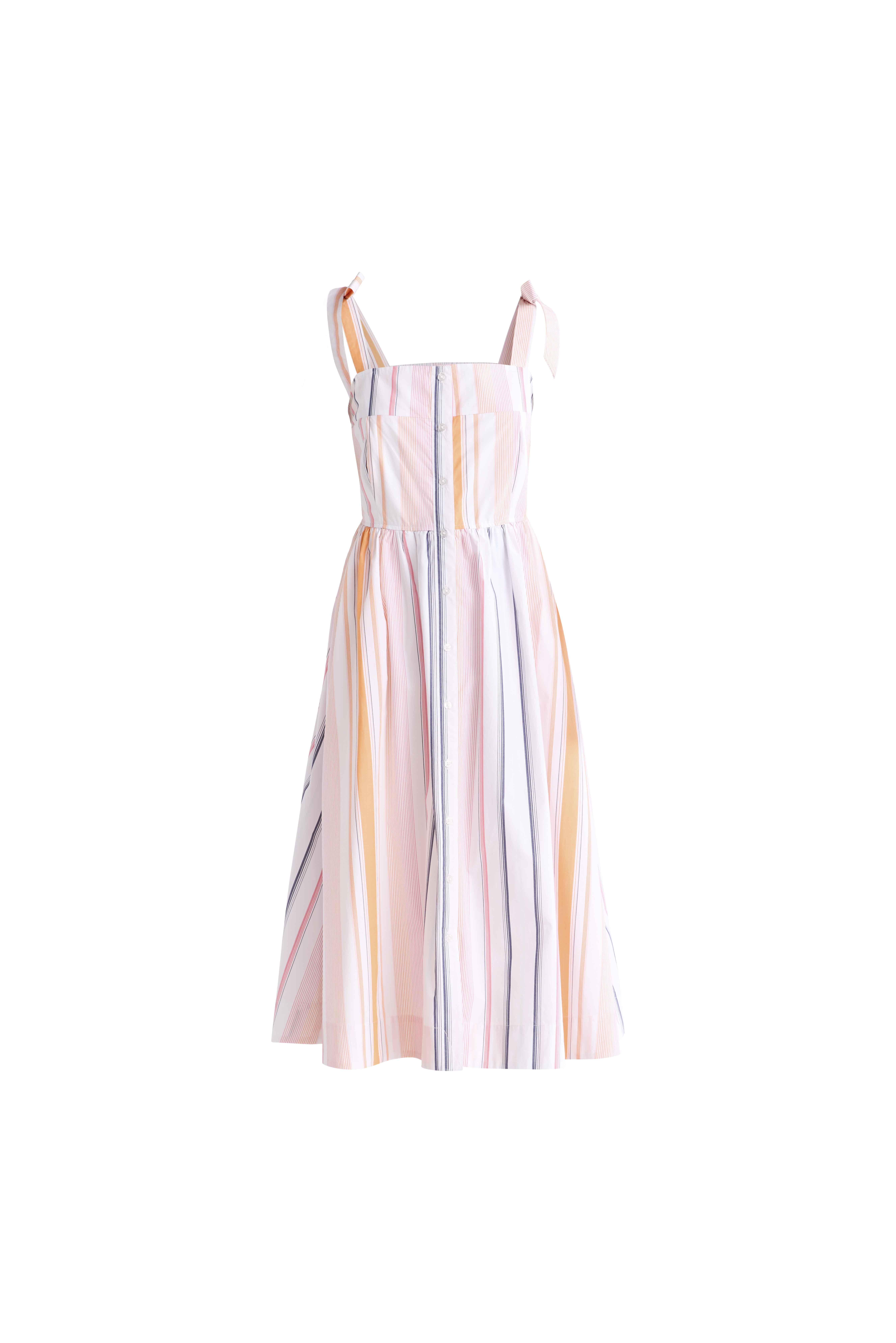 Free Assembly Women's and Women's Plus Sleeveless Cotton Midi Dress with Tie Shoulders, XS-4X