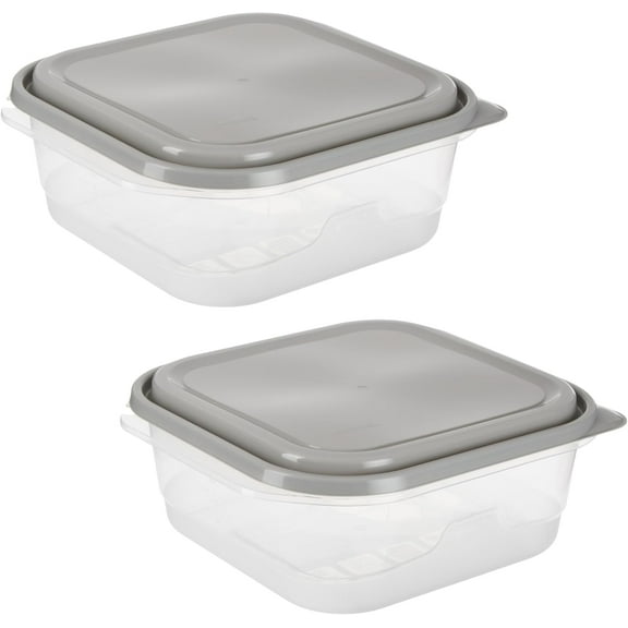 GoodCook EveryWare Extra Large Square Food Storage Container, 2 Pack, BPA Free