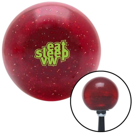 American Shifter Green Eat Sleep VW Red Metal Flake Shift Knob with M16 x 1.5 Insert Shifter Auto Brody