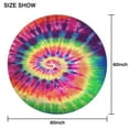 thumbnail image 6 of Colorful Tie Dye Pattern Round Tablecloth 60"x60",Wrinkle Wipeable Table Cloth for Kitchen Dining Room Picnic Patio Party, 6 of 6
