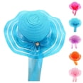 thumbnail image 4 of ZQUUVOU Straw Sun Hat for Children Bow Ribbon Large Brimmed Summer Cute Straw Sun Hat Outdoor Sunshade Sun Protection Hat Purple, 4 of 4
