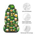 thumbnail image 4 of Wukai St Patrick's Day10 Full Set Car Seat Covers with Soft Padding Universal Auto Front Seats Protector and Cushion Mat, 4 of 5