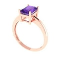 thumbnail image 2 of 1.75 ct Radiant Cut Natural Amethyst Solitaire Engagement Ring for Women in 18K Rose Gold, 2 of 5