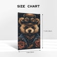 thumbnail image 4 of 8x12 inch Canvas Frameless Painting Rose Punk Bear,Man Cave,Yard,Children'S Room,Lounge Decor Paintings Art Prints,Garden,Florists Wall Decoration Poster Canvas,Charm Gifts For Punk Lovers, 4 of 6