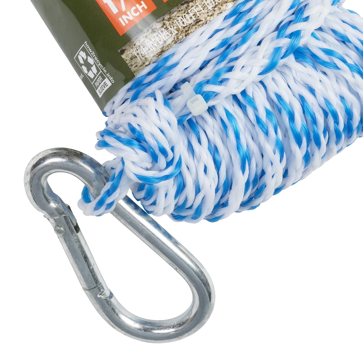 Ozark Trail Marine 1/4 in. x 100 ft. Hollow-Braided Polypropylene Anchor Line