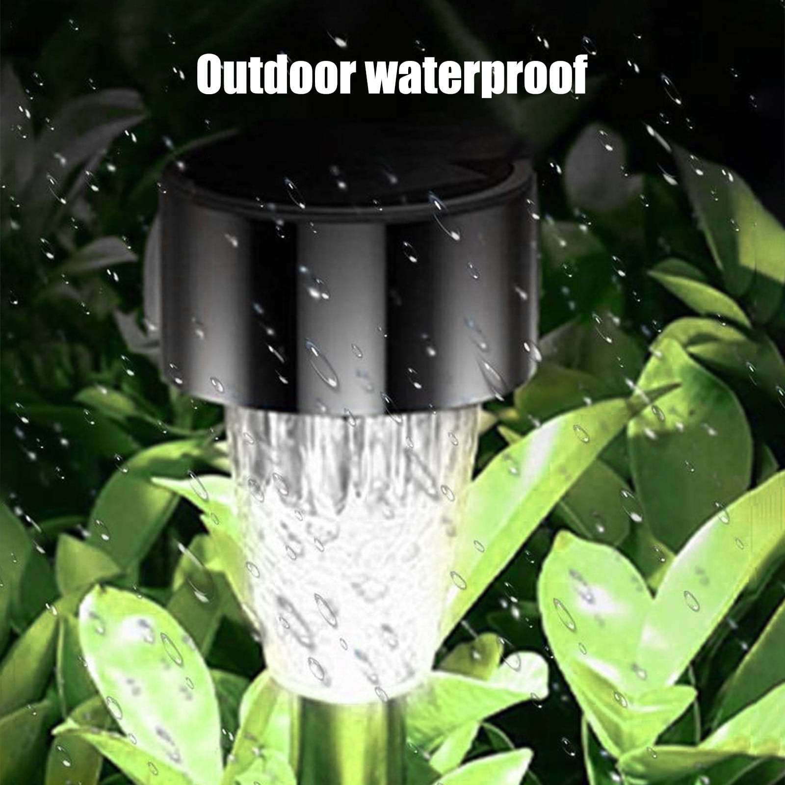 10 Pack Solar Powered Outdoor LED Landscape Lights Waterproof Garden Lighting Stainless Steel Ground Spotlights for Yard Patio Driveway
