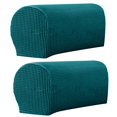 thumbnail image 1 of Cushion 2Pcs Sofa Arm Protector Anti-Slip High Elastic Polyester Simple to Install Armrest Covers Household Supplies Black, 1 of 5