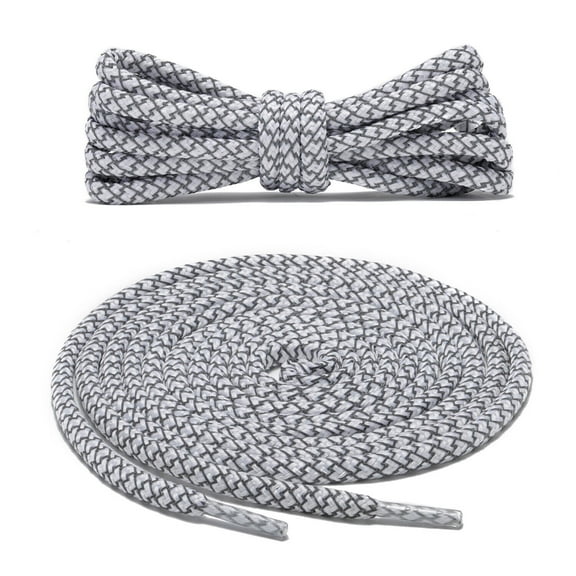 2Pair White Reflective Shoe laces Replacement for Sneakers Running Shoes Boots