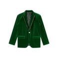 thumbnail image 3 of inhzoy Kids Boys Velvet Blazer Suit Jacket Gentleman Formal Jacket Outerwear,Sizes 4-16 Dark Green 8, 3 of 5