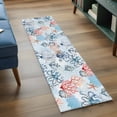 thumbnail image 3 of Blue Ocean 2'x6' Runner Rugs for Hallway Kitchen Bedside Non Slip Washable, Summer Coastal Beach Nautical Octopus Corals Entryway Rug Runners with Rubber Backing, Long Carpet Runner for Laundry Room, 3 of 8
