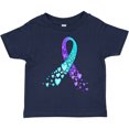 thumbnail image 3 of Inktastic Suicide Prevention Ribbon with Blue and Purple Hearts Boys or Girls Toddler T-Shirt, 3 of 5
