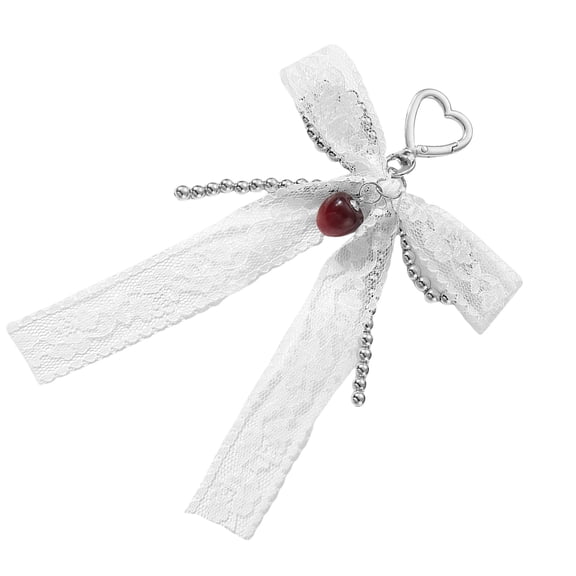 RYUJNDK Vintage Inspired Metal Ribbon Bows Shaped Keychain Bag Charm For Ladies Fashion Jewelry Bags Pendant