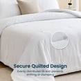 thumbnail image 4 of Sleep Zone 85gsm Luxury Plush Solid Microfiber Comforter Set, All Season Ultra Soft Bedding, King White, 4 of 10