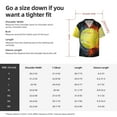 thumbnail image 5 of Balery Tennis Ball In Fire And Water Camisa Casual de Manga Corta con Botones para Hombre, Texturizada, Estilo Cubano, para Playa, Verano-Large, 5 of 5