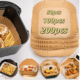 thumbnail image 5 of Mother's Day Gift - 9.05" Air Fryer Disposable Paper Liners, Save Time Cleaning Kitchen Gadgets, BPA Free Non-Stick Square Parchment Bowl for Mom's Healthy Cooking, 100 Count, 5 of 7