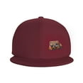 thumbnail image 3 of DouZhe Flat Brim Cap Snapback Hat, Retro Graffiti Racer Prints Adjustable Red Adult Baseball Cap, 3 of 6