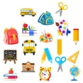 thumbnail image 4 of FELTECHELECTR 18 piezas de decoraciones colgantes para regreso a clases, colgantes de dibujos animados para fiestas escolares, recuerdos de fiesta temática de regreso a clases, 4 of 6
