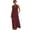 Red-Jumpsuit, variant on Womens Plus Size Jumpsuits Solid Color Halter Neck Sleeveless V Neck Flowy Dress with Pockets Casual Summer Black L