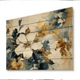 thumbnail image 2 of Designart "Blue White Tropical Hibiscus Harmony Exotic Euphoria" Floral Print on Natural Pine Wood, 2 of 5