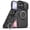 Black, variant on TJS for iPhone 16 Phone Case, Privacy Camera Dual Layer Magnetic Ring Rotating Stand Protective Cover (Pink)