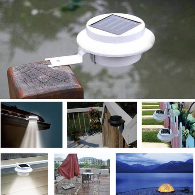 Lámpara de luz solar para jardín al aire libre, aplique de pared, iluminación decorativa para Blanco Cola Luz de cerca impermeable al aire libre
