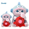 thumbnail image 2 of Sanrio-muñeco de peluche de tiburón y gato para niña, Kuromi juguete de transformación, bonita figura de juego de moda, almohada para dormir, decoración, regalo de cumpleaños Fivean unisex, 2 of 2
