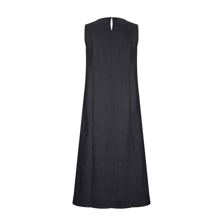bandeau a line dress Talissa A-Line Maxi Denim Dress Blue