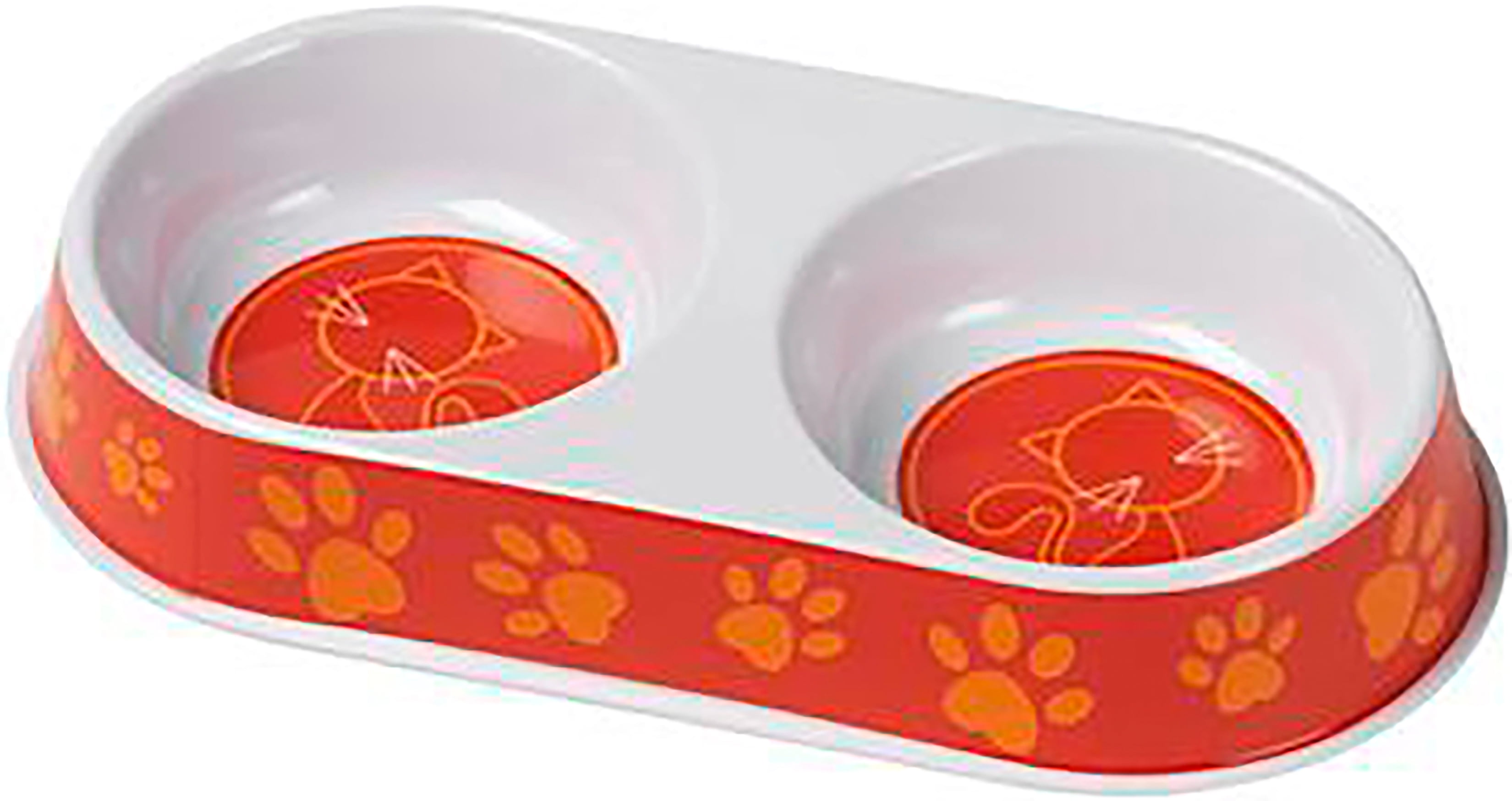 Petface Melamine Double Cat BowlOrange