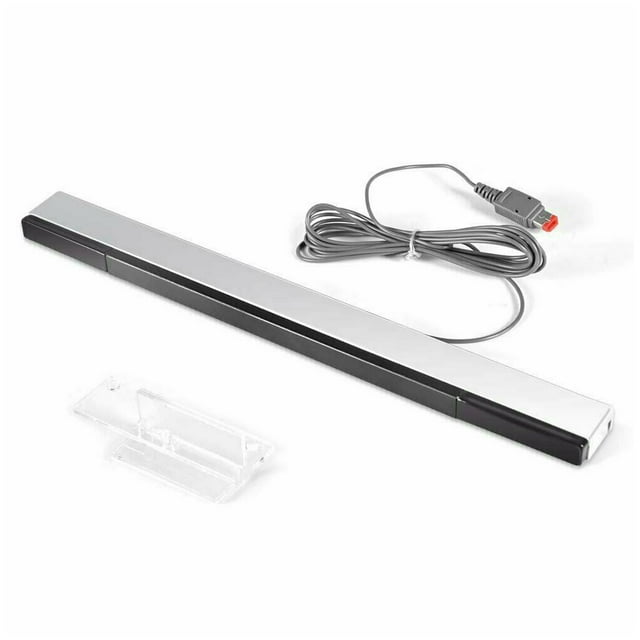Methold Consola de juegos Barra de sensor infrarrojo Reemplazo portátil Inductor de juego de color sólido Reemplazo de pieza para WII Videojuegos y accesorios Gris plateado