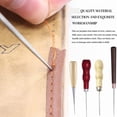 thumbnail image 4 of 4pcs Woodworking Awl Set - Stainless Steel, 4 Count, Medium Grit, Comfortable Punching & Drilling for Leather & Wood, 4 of 6