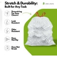 thumbnail image 2 of Trash Bags 13 Gallon – 200ct Flexible White Garbage Bags Leak and Odor-Resistant, Heavy-Duty for Home & Commercial Use, 2 of 6