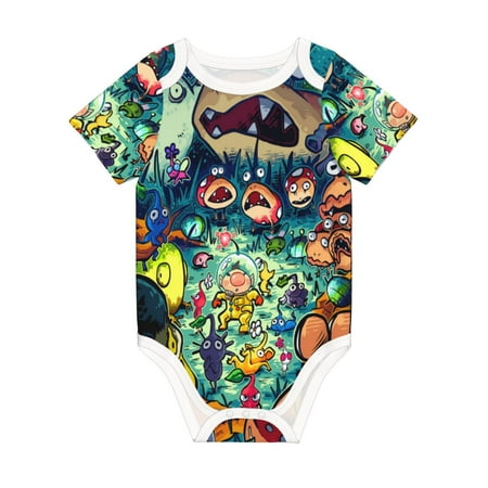 

Pikmin Jumpsuit Newborn Baby Bodysuit Infant Outfit 0-24Months Kids Short Clothes