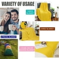 thumbnail image 3 of Cotton Knitted Cable Throw Blanket, 50" x 60", Yellow, 3 of 6
