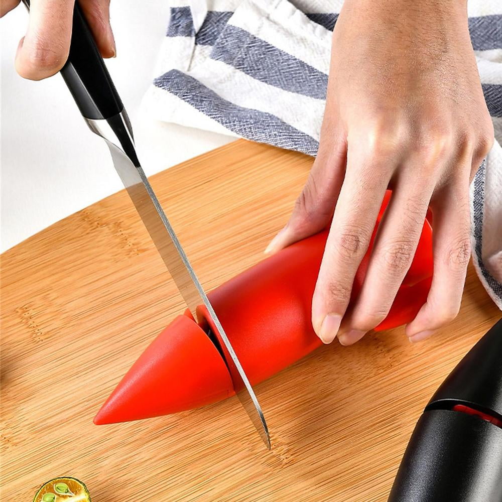Tohuu Kitchen Knife Sharpener Rocket Shape Ceramic Knife Sharpener  Professional Knife Sharpening Tool for Kitchen Knives Kitchen Gadgets Helps  Repair Restore Polish Blades dependable 