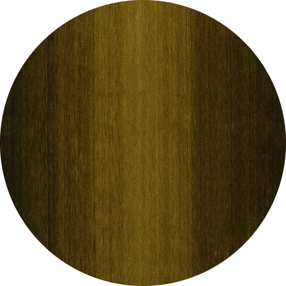 Ahgly Company Indoor Round Abstract Green Contemporary Area Rugs, 3' Round