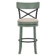 thumbnail image 7 of Furniture of America Zaren Wood Swivel Barstool-Set of 2, Green, 29-in, 7 of 7