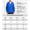 thumbnail image 3 of SPEEDRUN Mens Rain Jackets Men Waterproof breathable Lightweight Windbreaker with Hood Outdoor Raincoat for Hiking Running Travel Blue 2XL, 3 of 7