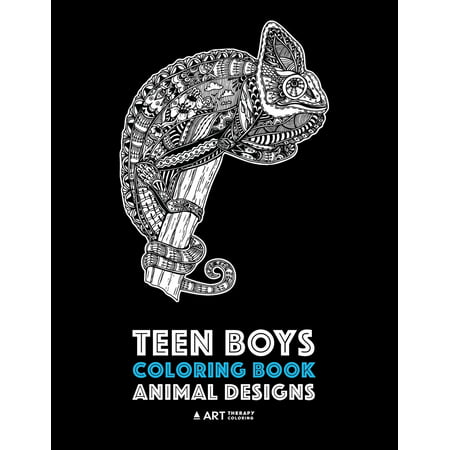 Teen Boys Coloring Book Animal Designs Complex Animal Drawings for Older Boys  Teenagers Zendoodle Lions Wolves Bears Snakes Spiders Scorpions  More
