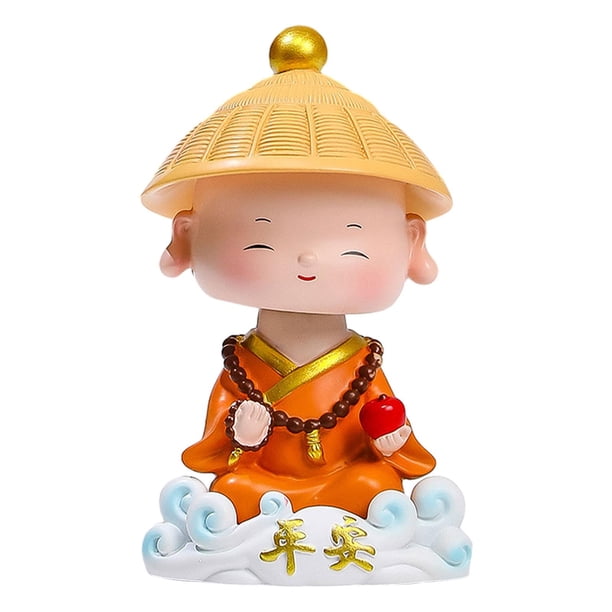 Estatua de pequeño monje para centro de mesa, regalo para dormitorio, sala de estar y chimenea. Estilo A