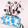 thumbnail image 6 of Portable Storage Bag 7.9×3.5×2.4in Simple Design Convenient Storage And Finishing Bag Light Body Can Be Used As A Cosmetic Bag Storage Bag Milk Cow Skin Print Style Powderblue_3, 6 of 8