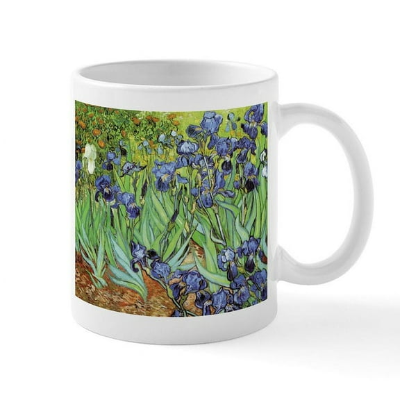 CafePress - Irises Vincent Van Gogh Mugs - 11 oz Ceramic Mug - Novelty Coffee Tea Cup