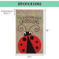 thumbnail image 5 of Ladybug Crossing Garden Flag Hello Spring Summer Seasonal Outdoor Yard Decor Flag Banner 12.5x18 Inch Print Double Sided, 5 of 6