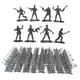 thumbnail image 2 of 100 piezas de 4,5 cm de soldados militares, figuras de hombres, accesorios para escenas de arena, juegos de juguetes Negro, 2 of 8